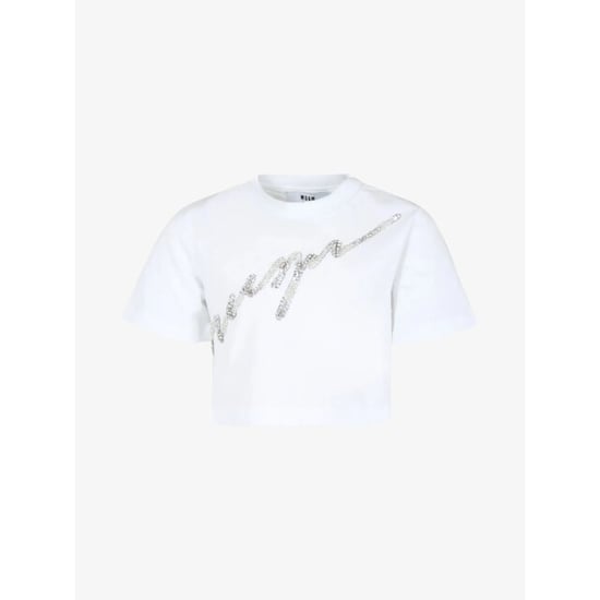 Msgm Meisjes shirt crop wit - Image 1