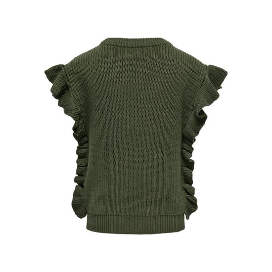 Only Koggitta sl frill vest knit army - Image 2