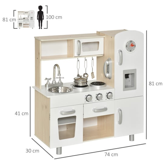 4goodz Uitgebreide speelkeuken kinderkeuken met toebehoren 30x74x81cm - Image 2