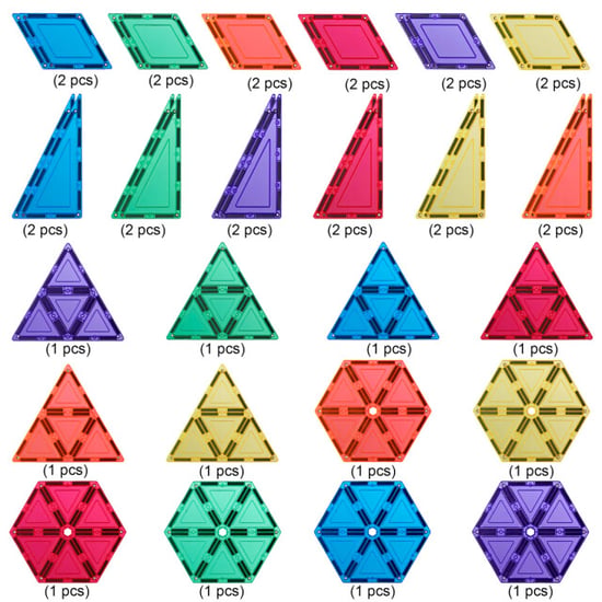 Learn and Grow Toys Learn and grow magnetische tegels geometrisch 36 delig - Image 3