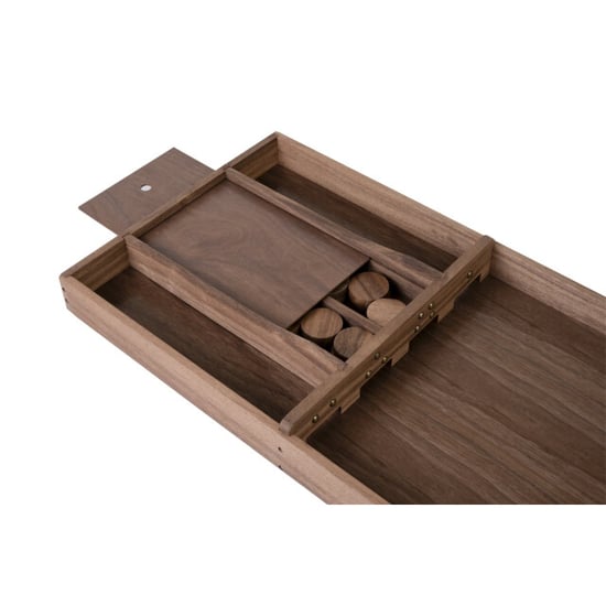 Longfield Games Longfield wedstrijd sjoelbak hoogwaardig walnoot hout 200 cm 30 walnoot houten sjoelschijven - Image 5