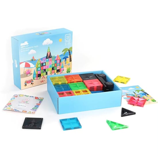 MNTL Fluorescent beach magneet speelgoed 102 stuks - Image 1