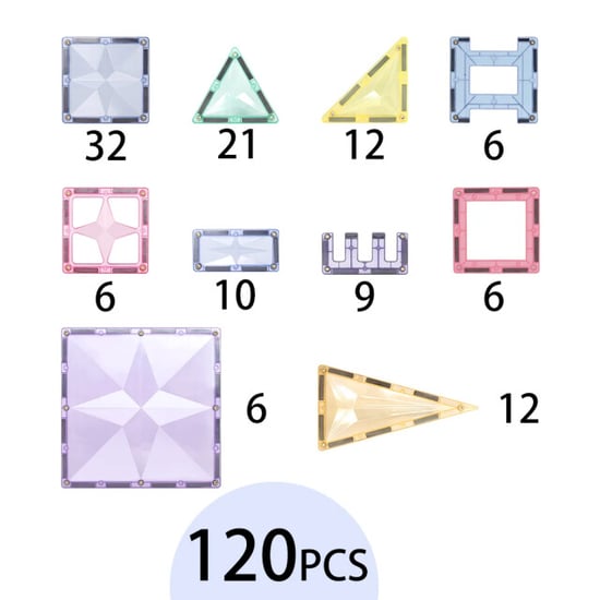 MNTL Magnetic tiles magnetische tegels pastel 120 stuks copy - Image 3