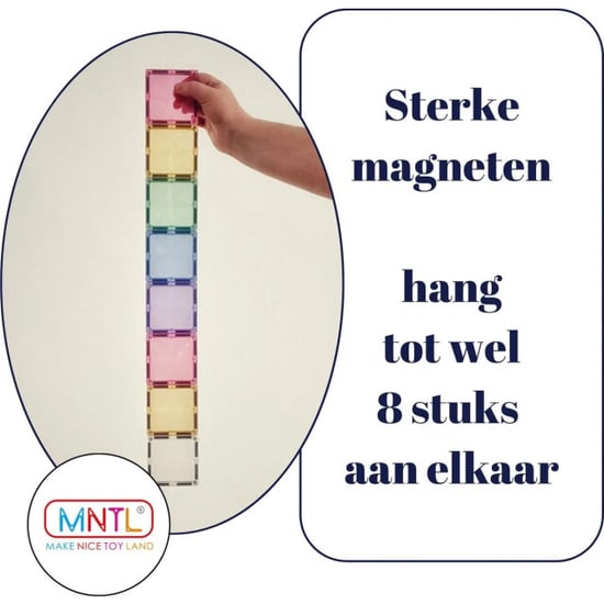 MNTL Magnetic tiles magnetische tegels pastel 120 stuks copy - Image 5