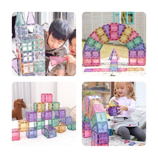 MNTL Magnetic tiles magnetische tegels pastel 108 stuks - Image 3