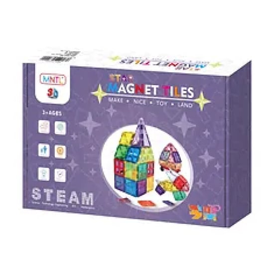MNTL Magnetic tiles magnetische tegels rainbow sterren 42 stuks - Image 2