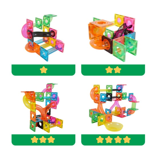 MNTL Magnetische knikkerbaan set kleurrijk 101-delig - Image 6