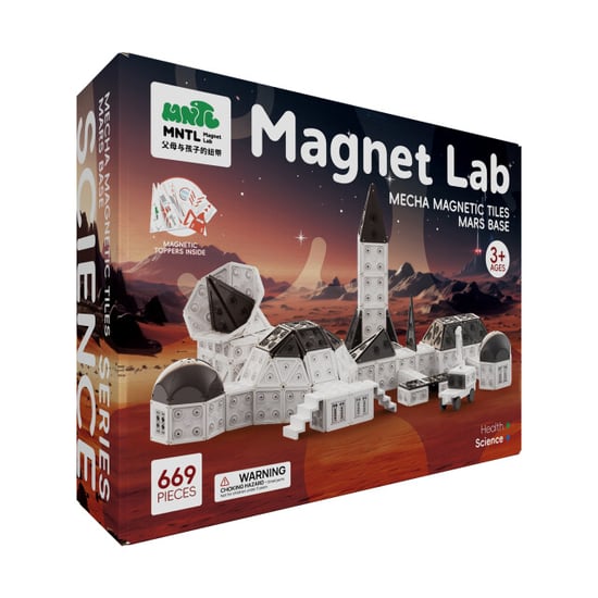 MNTL Magnetische bouwtegels mars basis mega set 669-delig - Image 4