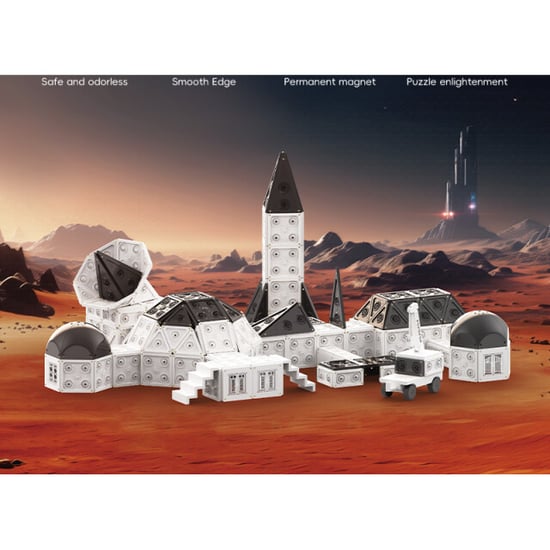 MNTL Magnetische bouwtegels mars basis mega set 669-delig - Image 5