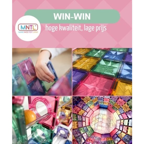 MNTL Magnetische knikkerbaan 80delig pastel - Image 5