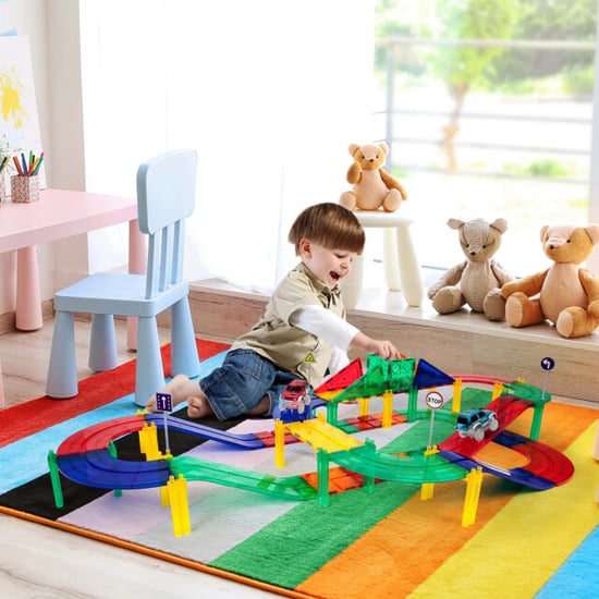 Picasso Tiles Picassotiles magnetische tegels racebaan met led-auto's 50 stuks - Image 4