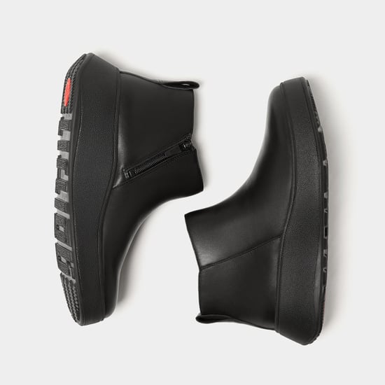 FitFlop F-mode leather flatform zip ankle boots - Image 6