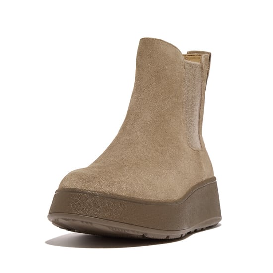 FitFlop F-mode suede flatform chelsea boots 2-tone elastic - Image 2