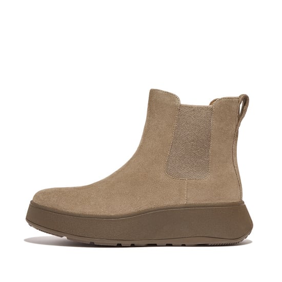 FitFlop F-mode suede flatform chelsea boots 2-tone elastic - Image 3