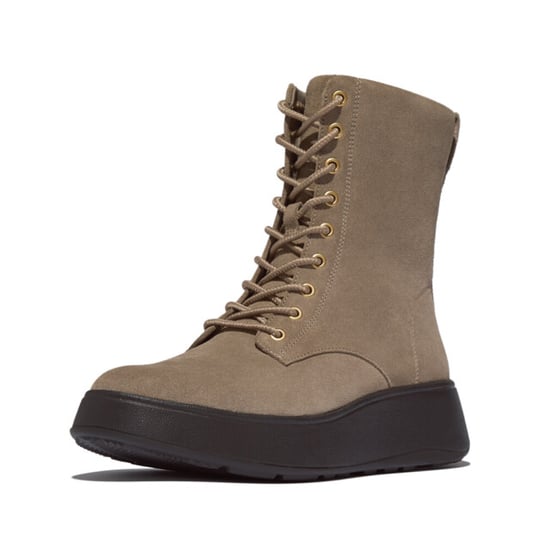 FitFlop F-mode suede lace-up flatform ankle boots - Image 2