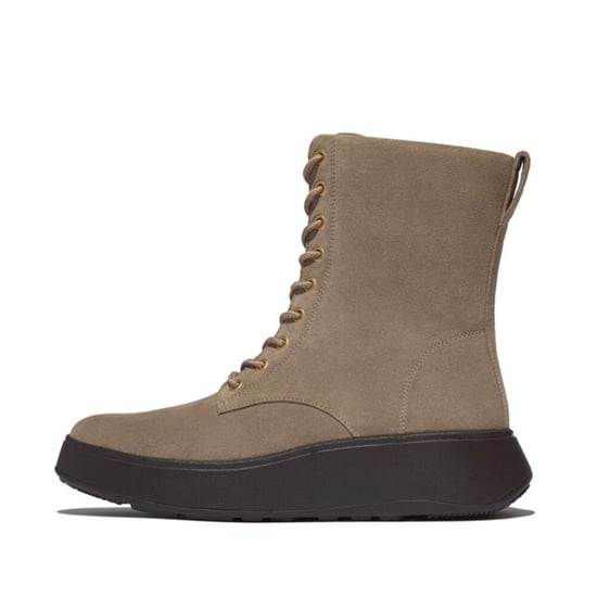 FitFlop F-mode suede lace-up flatform ankle boots - Image 3