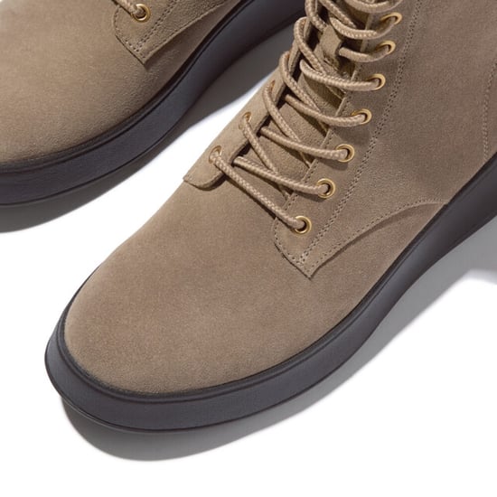 FitFlop F-mode suede lace-up flatform ankle boots - Image 5