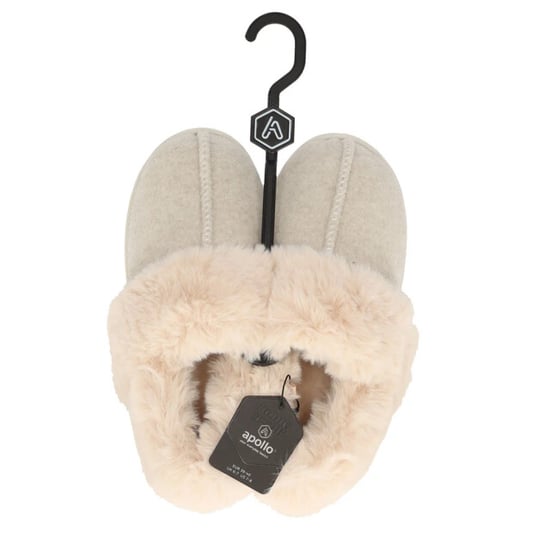 Apollo Dames instap pantoffel vilt off-white - Image 3