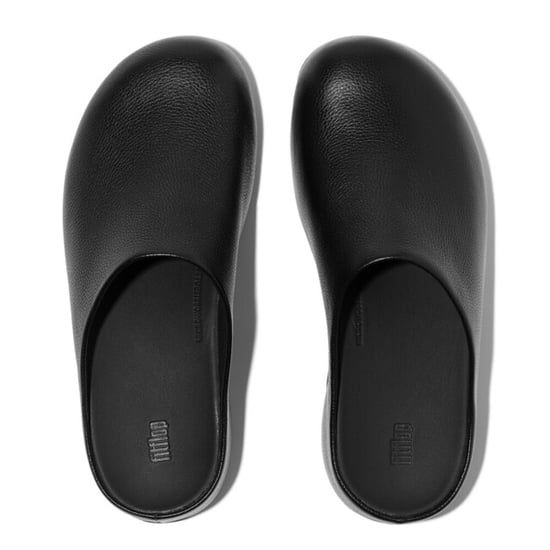 FitFlop Shuv tumbled-leather clogs - Image 5