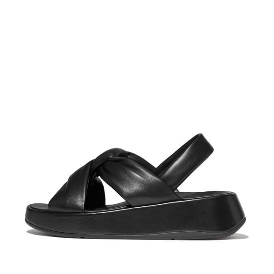 FitFlop F-mode knot soft-leather flatform b/strap sandals - Image 3