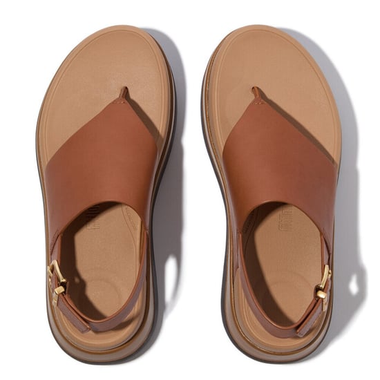 FitFlop F-mode stack leather back-strap toe-post sandals - Image 4