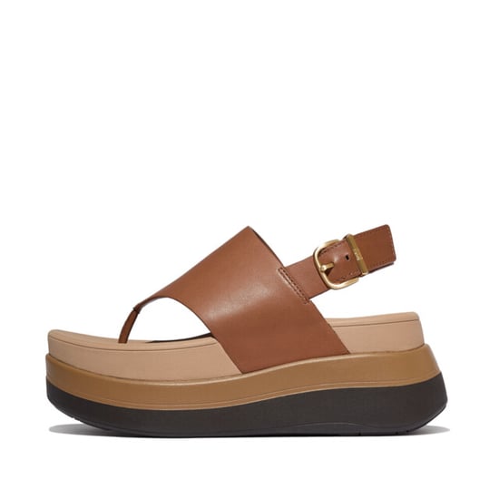 FitFlop F-mode stack leather back-strap toe-post sandals - Image 5