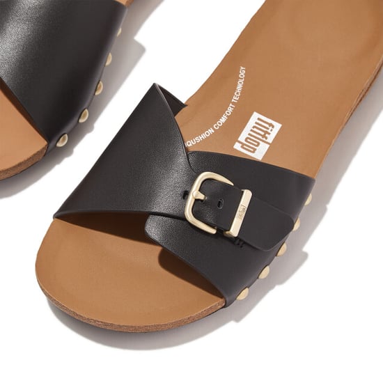 FitFlop Iqushion adjustable buckle leather slides - Image 4