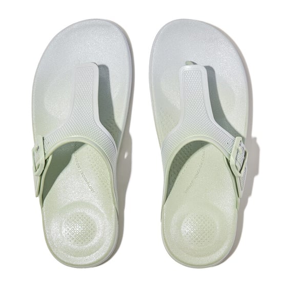 FitFlop Iqushion iridescent adjustable buckle flip-flops - Image 3