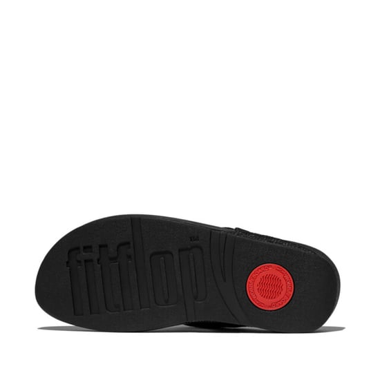 FitFlop Lulu crinkled-shimmer toe-post sandals - Image 3