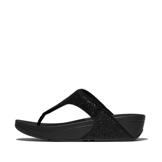 FitFlop Lulu crinkled-shimmer toe-post sandals - Image 5