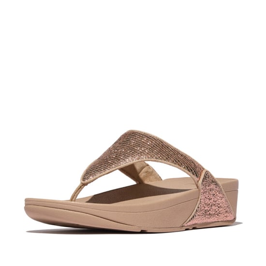 FitFlop Lulu crinkled-shimmer toe-post sandals - Image 2