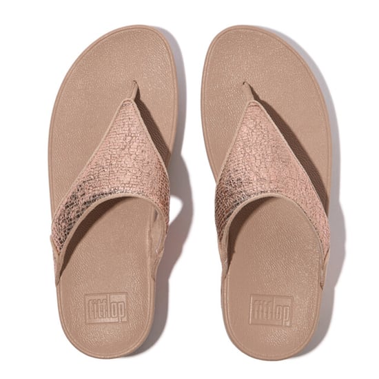 FitFlop Lulu crinkled-shimmer toe-post sandals - Image 3
