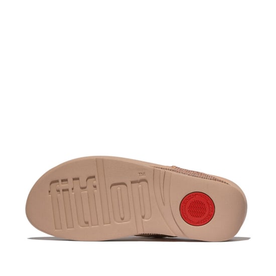 FitFlop Lulu crinkled-shimmer toe-post sandals - Image 4