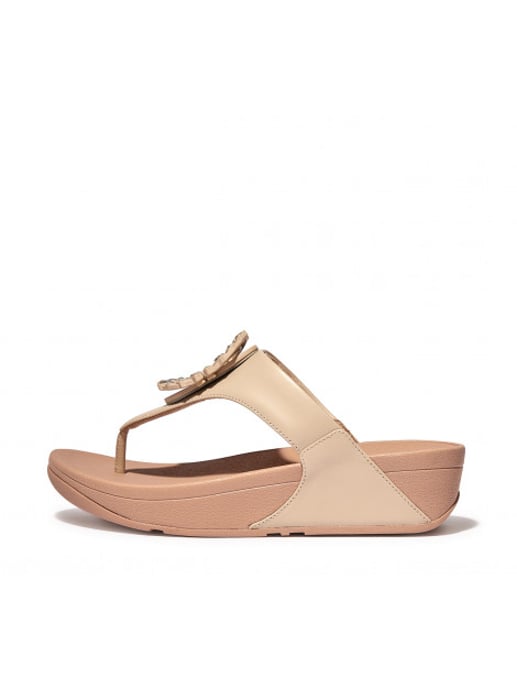 FitFlop Lulu crystal-circlet leather toe-post sandals - Image 3