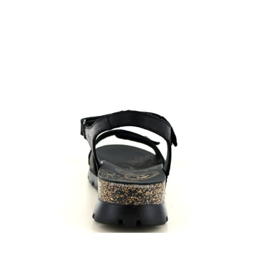 Panama Jack Dames Wedge Zwarte Leren Platform Sandalen - Sulia B2 - Image 3