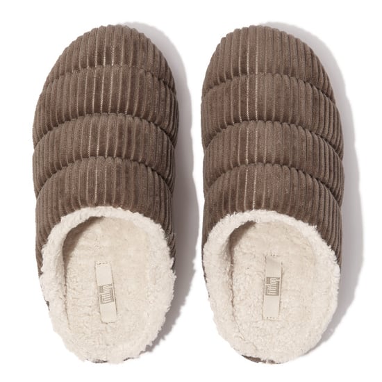 FitFlop Chrissie fleece-lined corduroy slippers - Image 3
