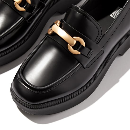 FitFlop F-luma chunky-snaffle box-leather d/wedge loafers - Image 6