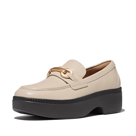 FitFlop F-luma chunky-snaffle leather demi-wedge loafers - Image 1