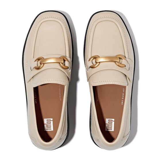 FitFlop F-luma chunky-snaffle leather demi-wedge loafers - Image 4