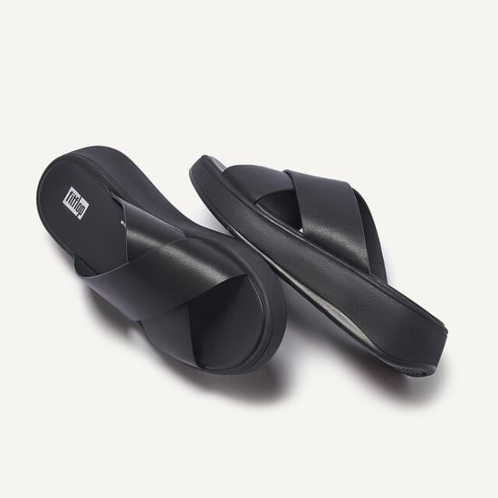 FitFlop F-mode leather flatform cross slides - Image 5
