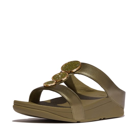 FitFlop Halo bead-circle metallic h-bar slides - Image 4