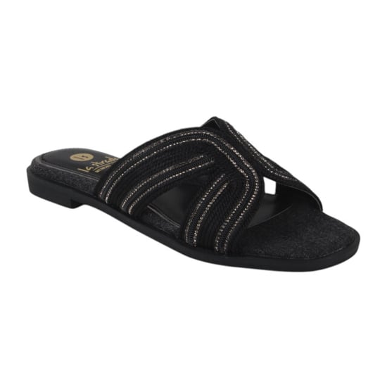 La Strada 2401931-1001 black/pewter dames slippers - Image 1