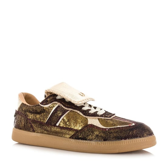 Babouche Ira dark brown gold lage sneakers dames - Image 2
