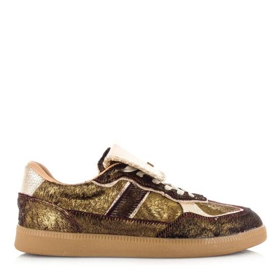 Babouche Ira dark brown gold lage sneakers dames - Image 4