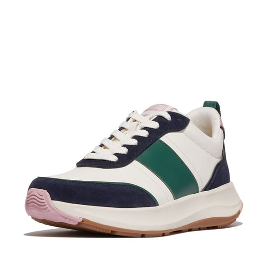 FitFlop F-mode flow sneaker leather & suede mix - Image 1