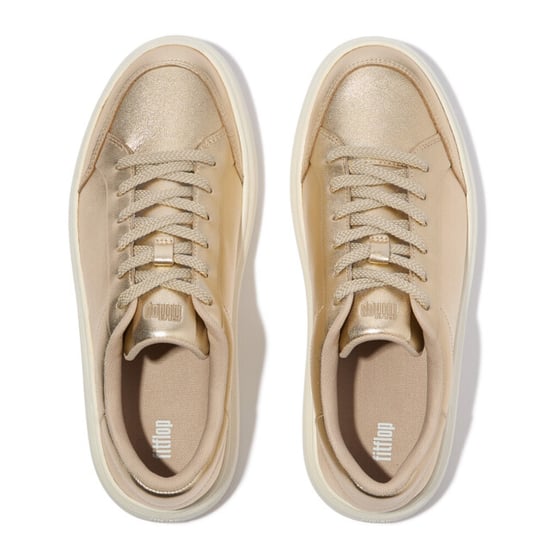 FitFlop Rtg metallic-leather sneakers - Image 3