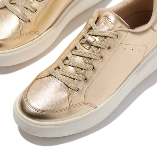 FitFlop Rtg metallic-leather sneakers - Image 6