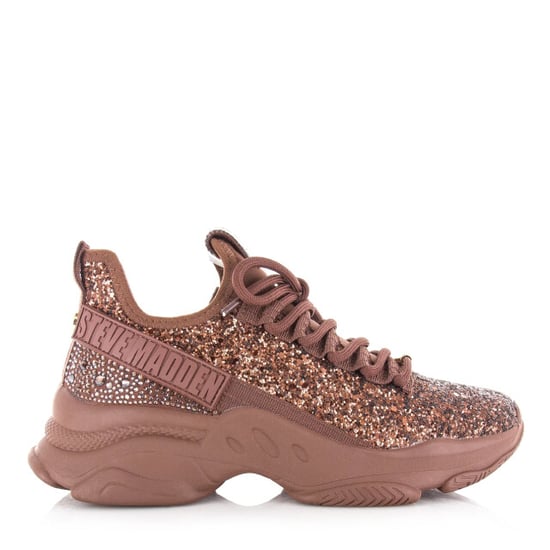 Steve Madden Maxilla-g brown glitter lage sneakers dames - Image 1