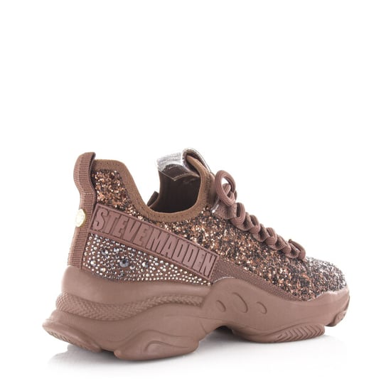 Steve Madden Maxilla-g brown glitter lage sneakers dames - Image 3