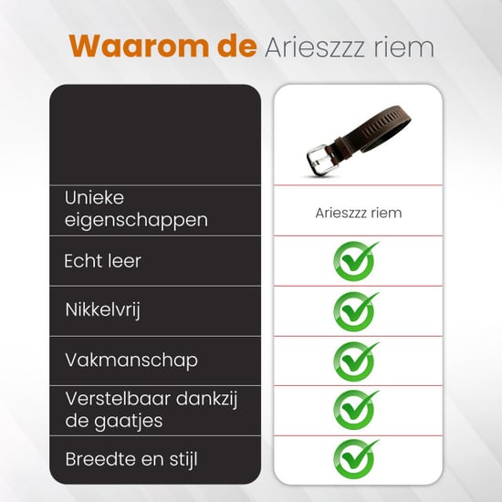 ARIESZZZ riem heren riem dames leder - - Image 5